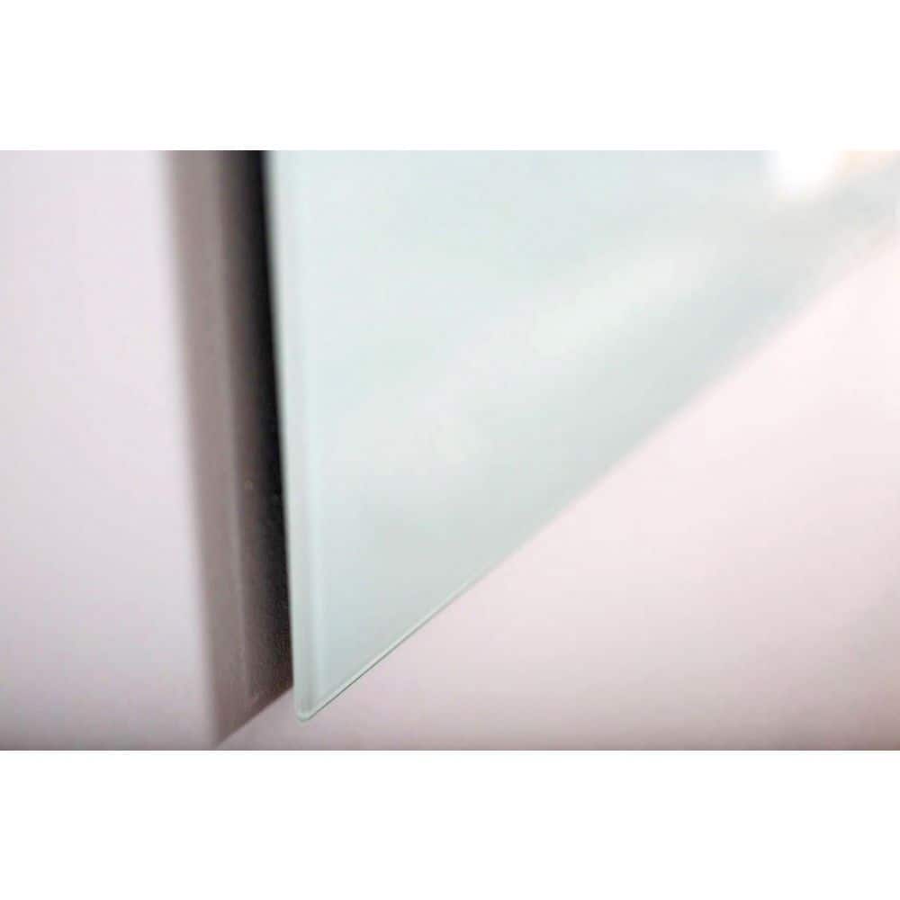 72" x 48" White Tempered Glass Magnetic Wall-Mounted Whiteboard