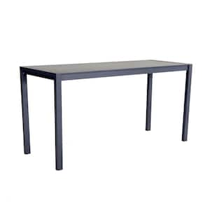 Carlo Slate Gray Cast Aluminum Powder Coated Outdoor Bar Table