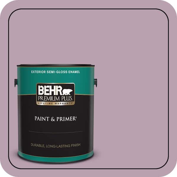 BEHR PREMIUM PLUS 1 gal. #S110-4 Highland Thistle Semi-Gloss Enamel Exterior Paint & Primer