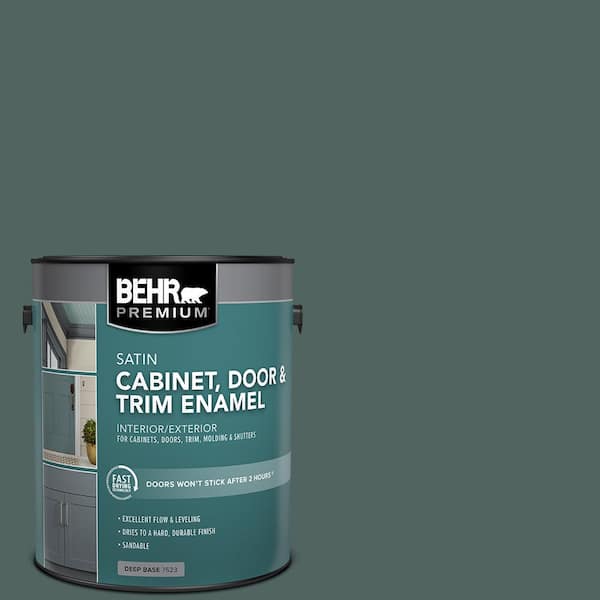 1 gal. #S430-7 Blue Fir Satin Enamel Interior/Exterior Cabinet, Door & Trim Paint