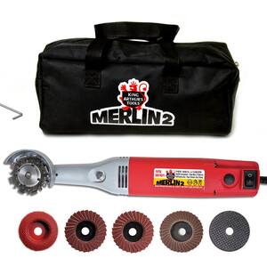 1 Amp 2 in. Corded Mini Angle Grinder Merlin2 Carving Set