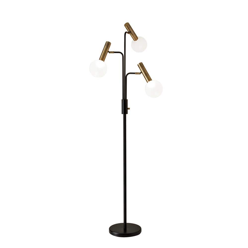 Sinclair 70 in. Integrated LED Black Floor Lamp