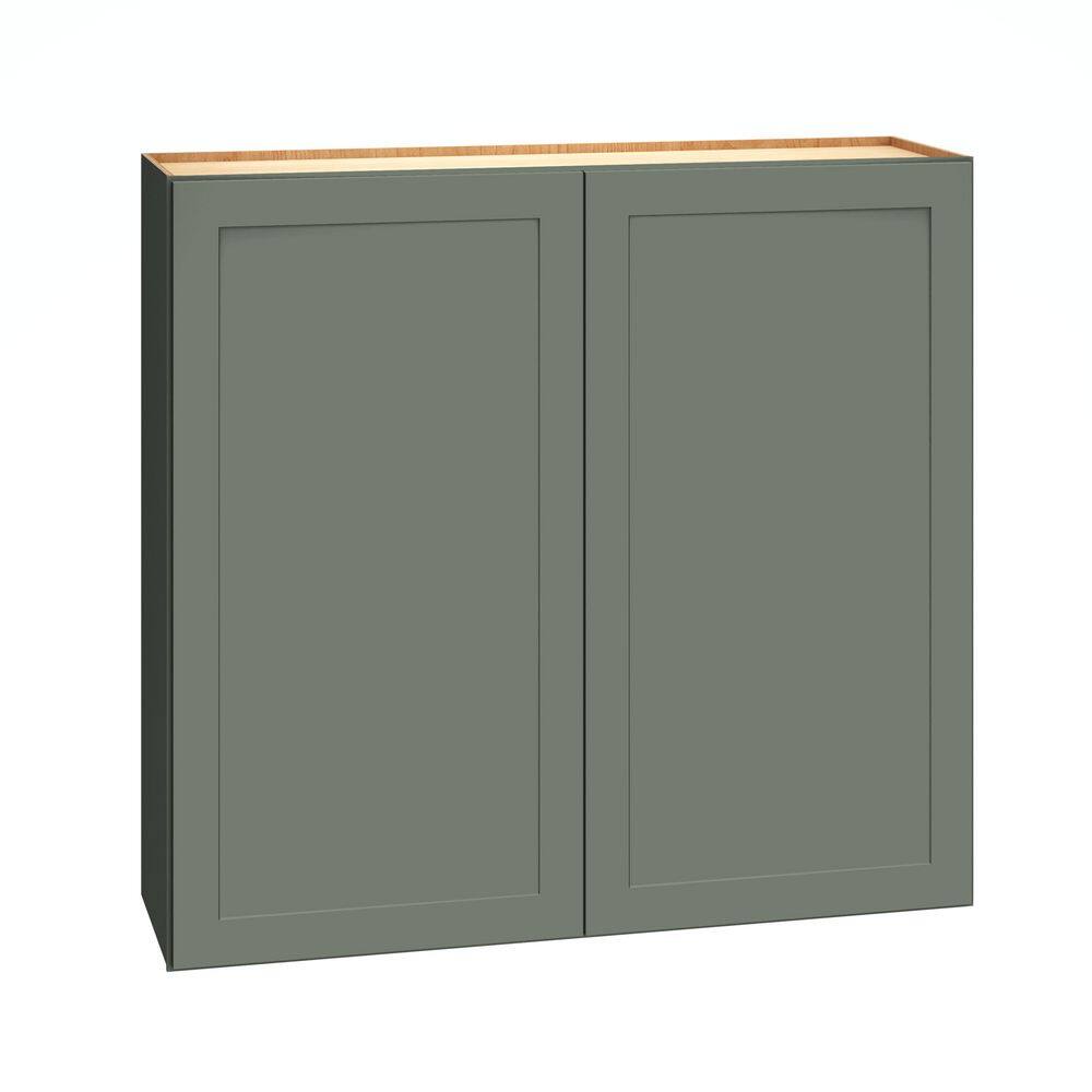 QuickShip Cottage 42 in. W x 12 in. D x 39 in. H Assembled Plywood Shaker Wall Kitchen Cabinet in Conifer price history on PriceWatchPro