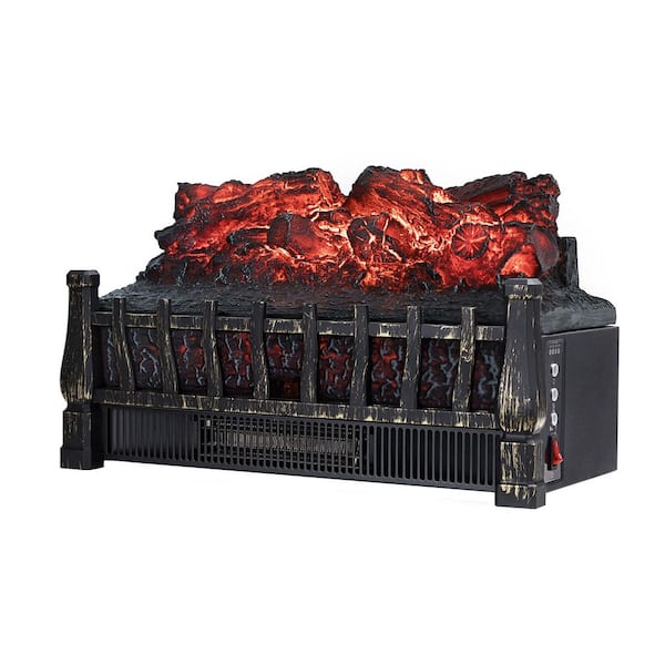 20 in. Electric Fireplace Log Space Heater with Remote Control