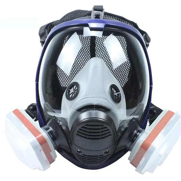 Dyiom Reusable Full Face Cover Respirator - 17 in 1 Large Size Gas Mask with Carbon Filters Widely Used