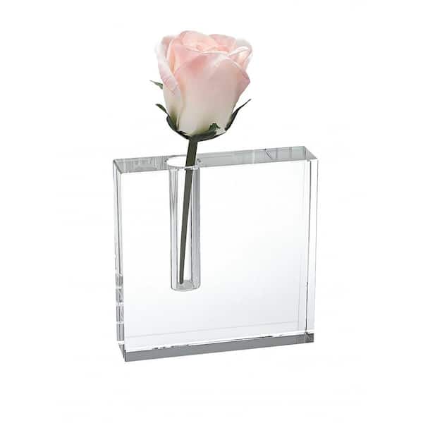 HomeRoots Charlie Clear Crystal Table Vase