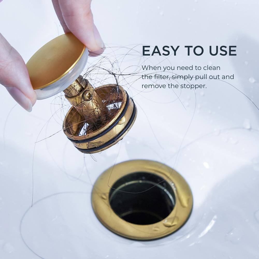 Brushed Gold Stainless Steel Double Handle Bathroom Faucet