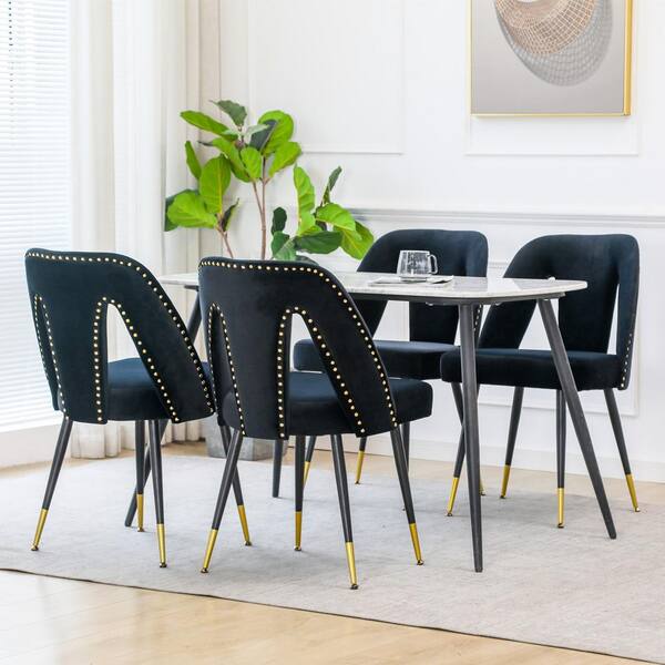 upholstered dining chairs metal legs