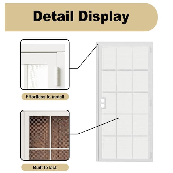 ARK DESIGN 36 in. x 80 in. Universal/Reversible Hinging 15-Grid