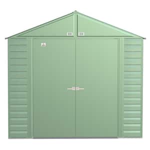 8 ft. x 6 ft. Green Metal Storage Shed With Gable Style Roof 43 Sq. Ft.