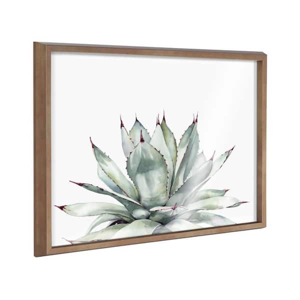 Kate and Laurel Blake "Parrys Agave" by Emily Marie Watercolors Framed Art Print 18 in. x 24 in.