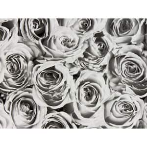 Roses White Grey Adhesive Film (Set of 2)