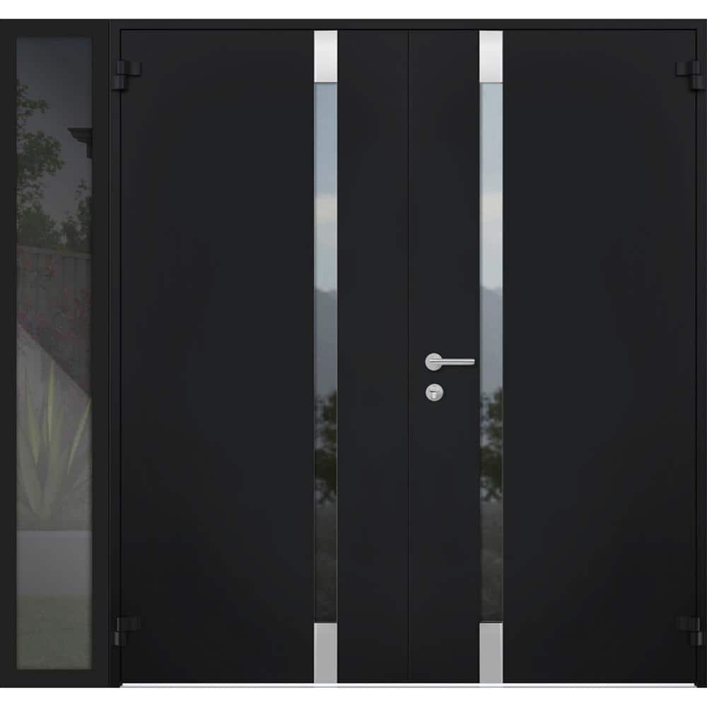 Blackish House sideZ← / side A→ VDOMDOORS 6777 88 in. x 80 in. Left Hand/Outswing Side