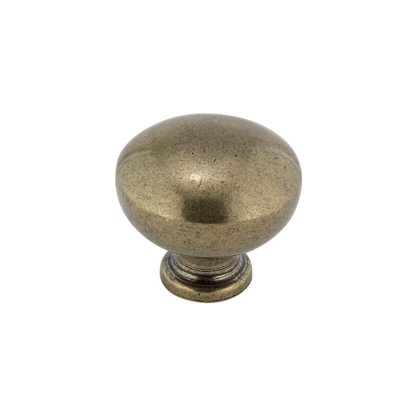 Richelieu Hardware Faubourg Collection 1-1/4 in. (32 mm) Burnished Brass Traditional Cabinet Knob