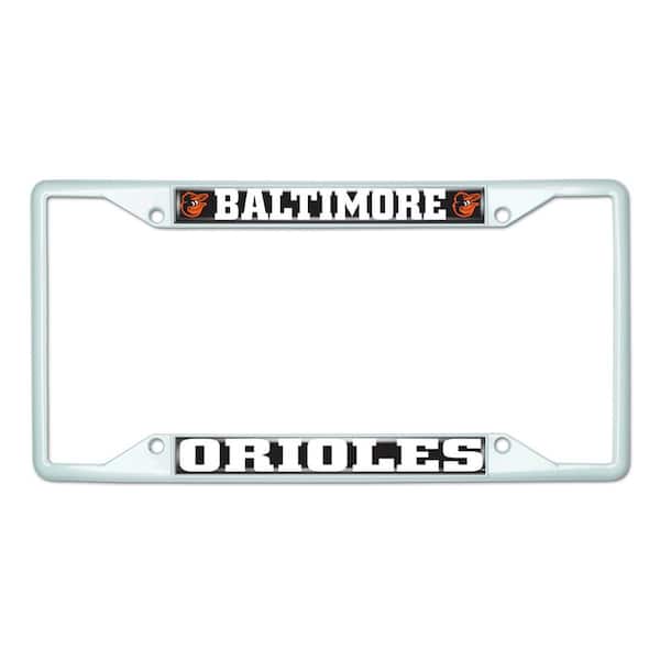 FANMATS Universal Fit MLB - Baltimore Orioles License Plate Frame - White