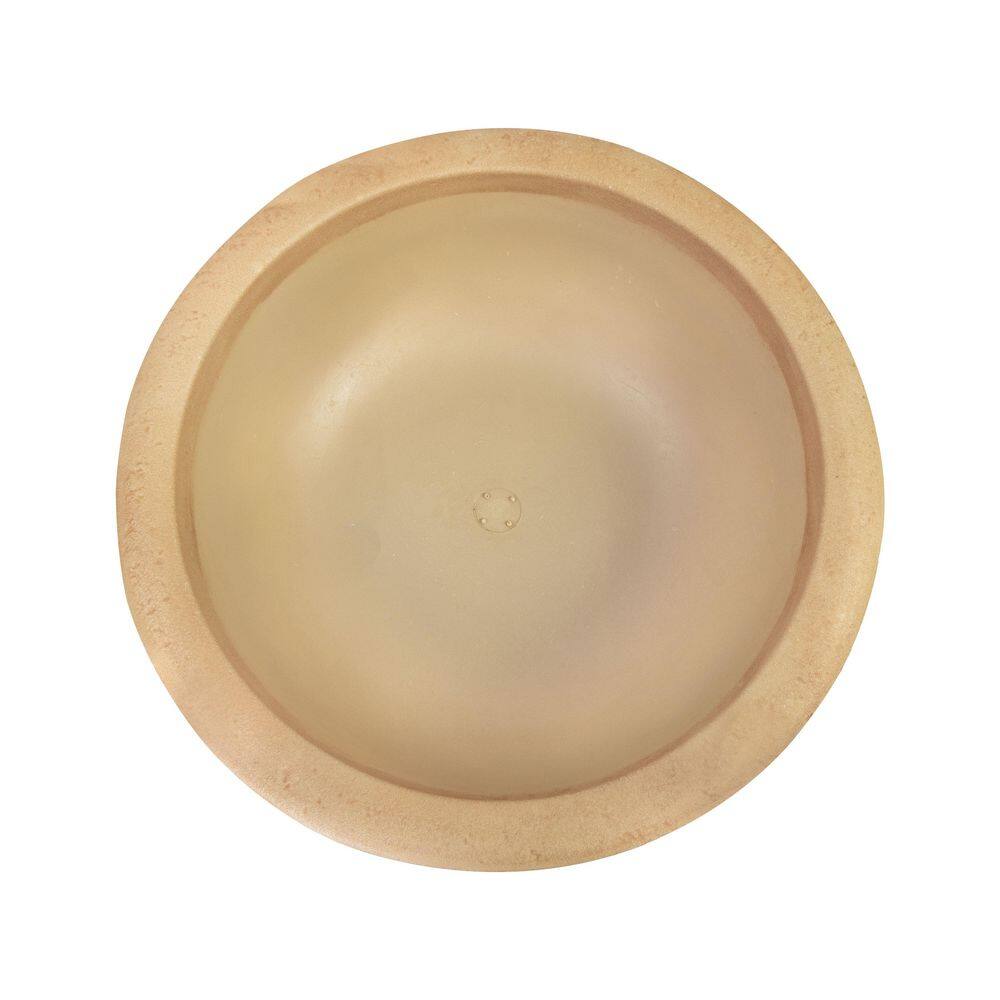 Percival Sand Polyresin Round Outdoor Planter, 20.75"