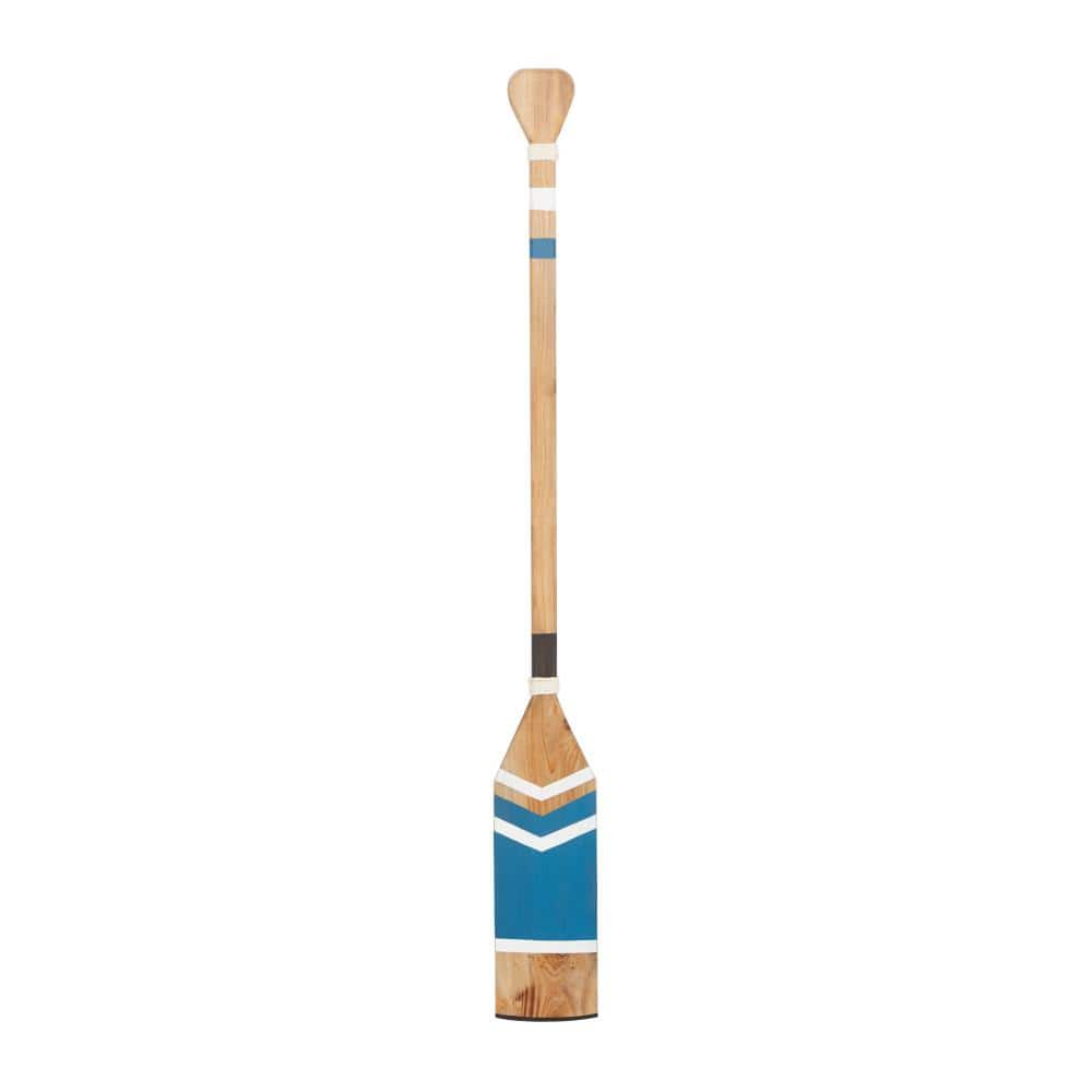 Coastal Wood Novelty Canoe Oar Paddle Wall Decor with Arrow and Stripe Patterns Breakwater Bay Color/Finish: Light Gray/Brown/White