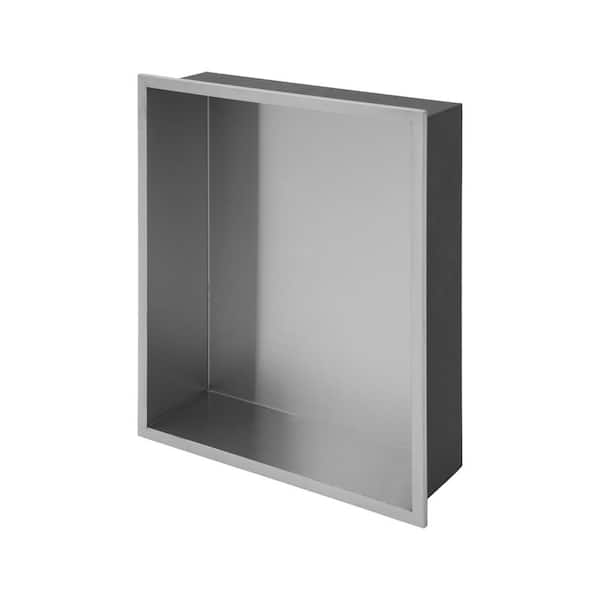 15 in. W x 13 in. H x 3.94 in. D Stainless Steel Shower Niche (Set of 1) Pieces in Brushed Nickel