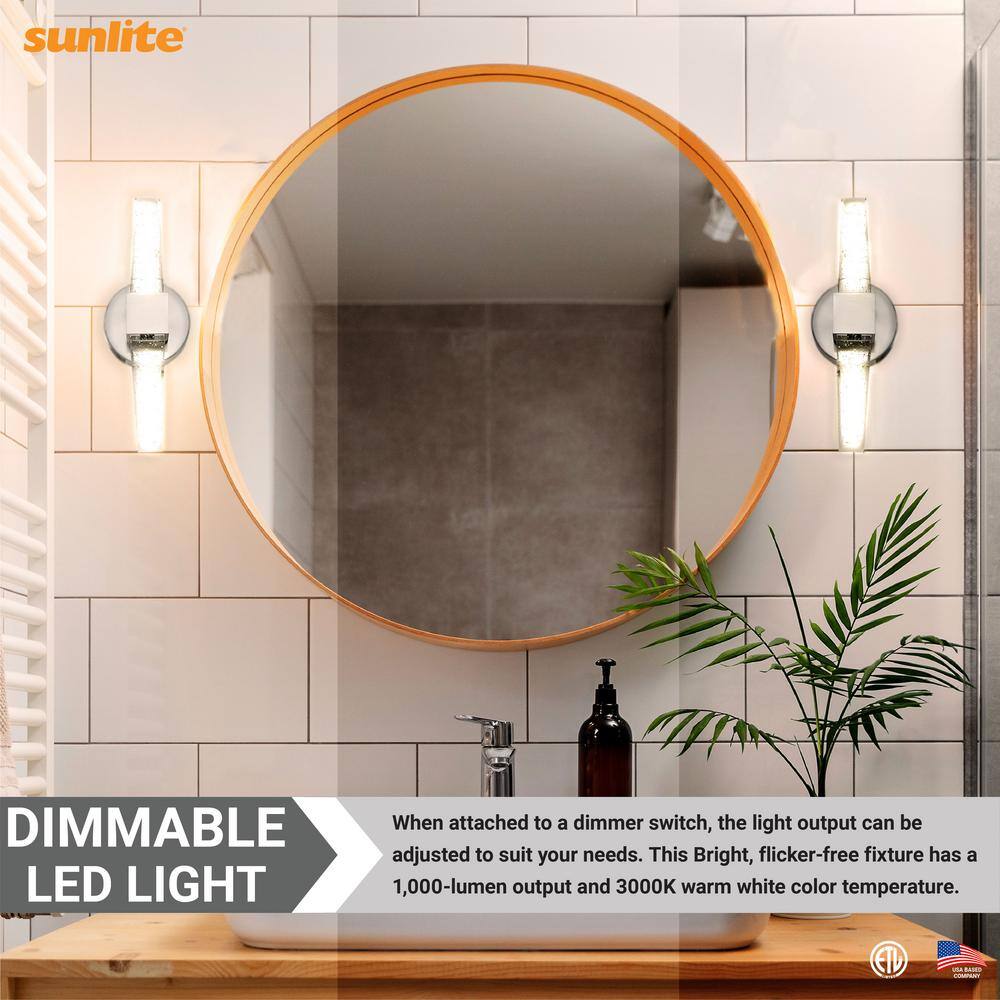 Brushed Nickel LED Crystal Shape Wall Sconce