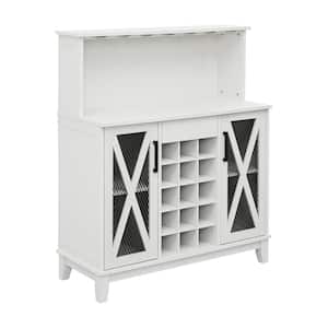 Home Source Jill Zarin Bar Coffee Station Microwave Cabinet in White