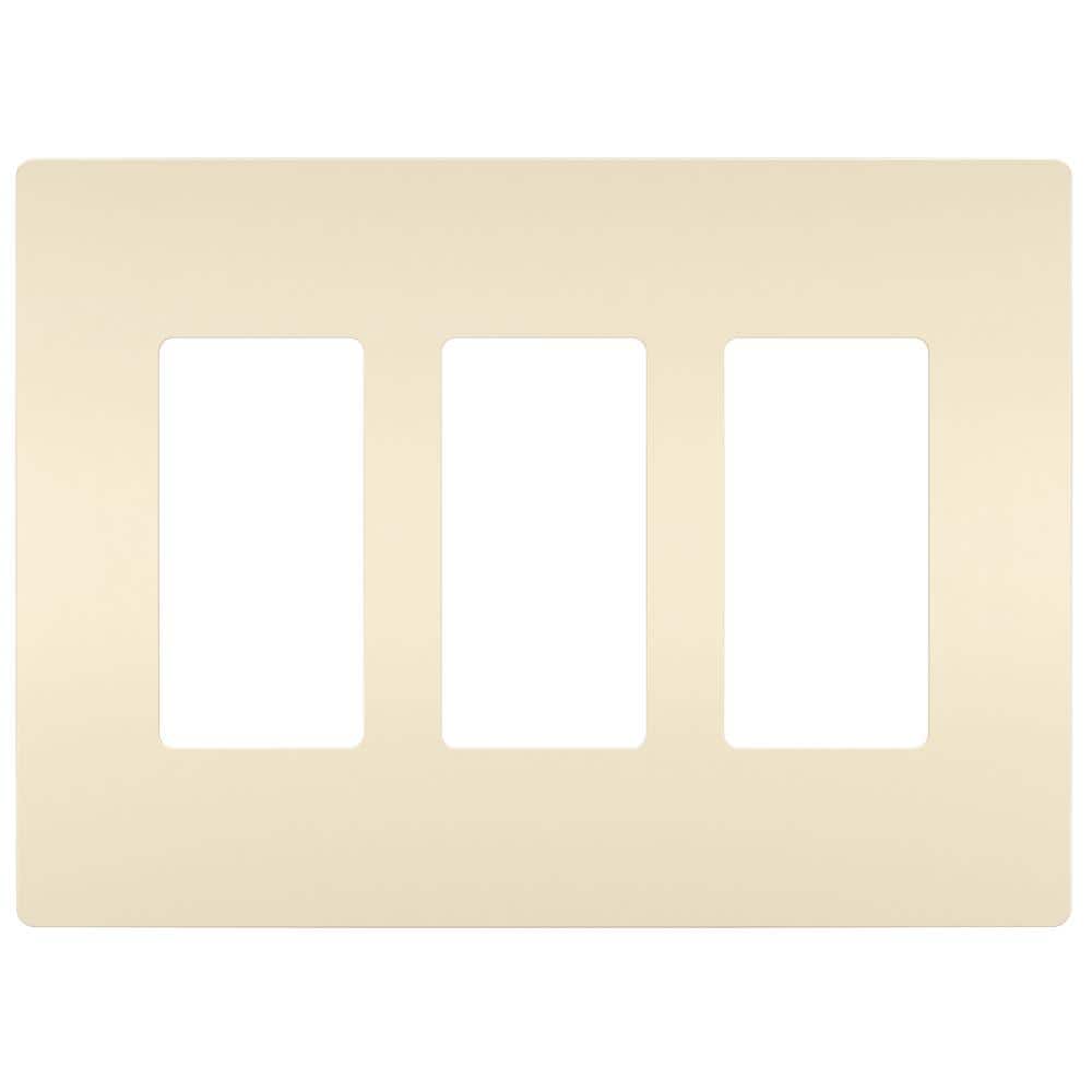 radiant 3-Gang 3-Decorator/Rocker Screwless Wall Plate, Light Almond (1-Pack) price history on PriceWatchPro