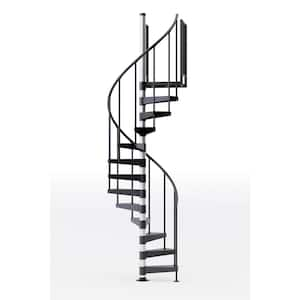 Reroute Prime Interior 42in Diameter, Fits Height 102in - 114in, 2 42in Tall Platform Rails Spiral Staircase Kit