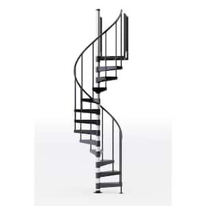 Reroute Prime Interior 42in Diameter, Fits Height 85in - 95in, 2 36in Tall Platform Rails Spiral Staircase Kit