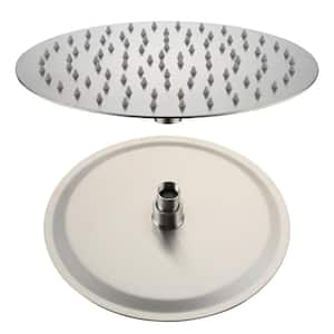 Round 1-Spray Pattern with 2.5 GPM 10 in. Wall Mount Ceiling Mount Fixed Shower Head Stainless Steel in Brushed Nickel-B