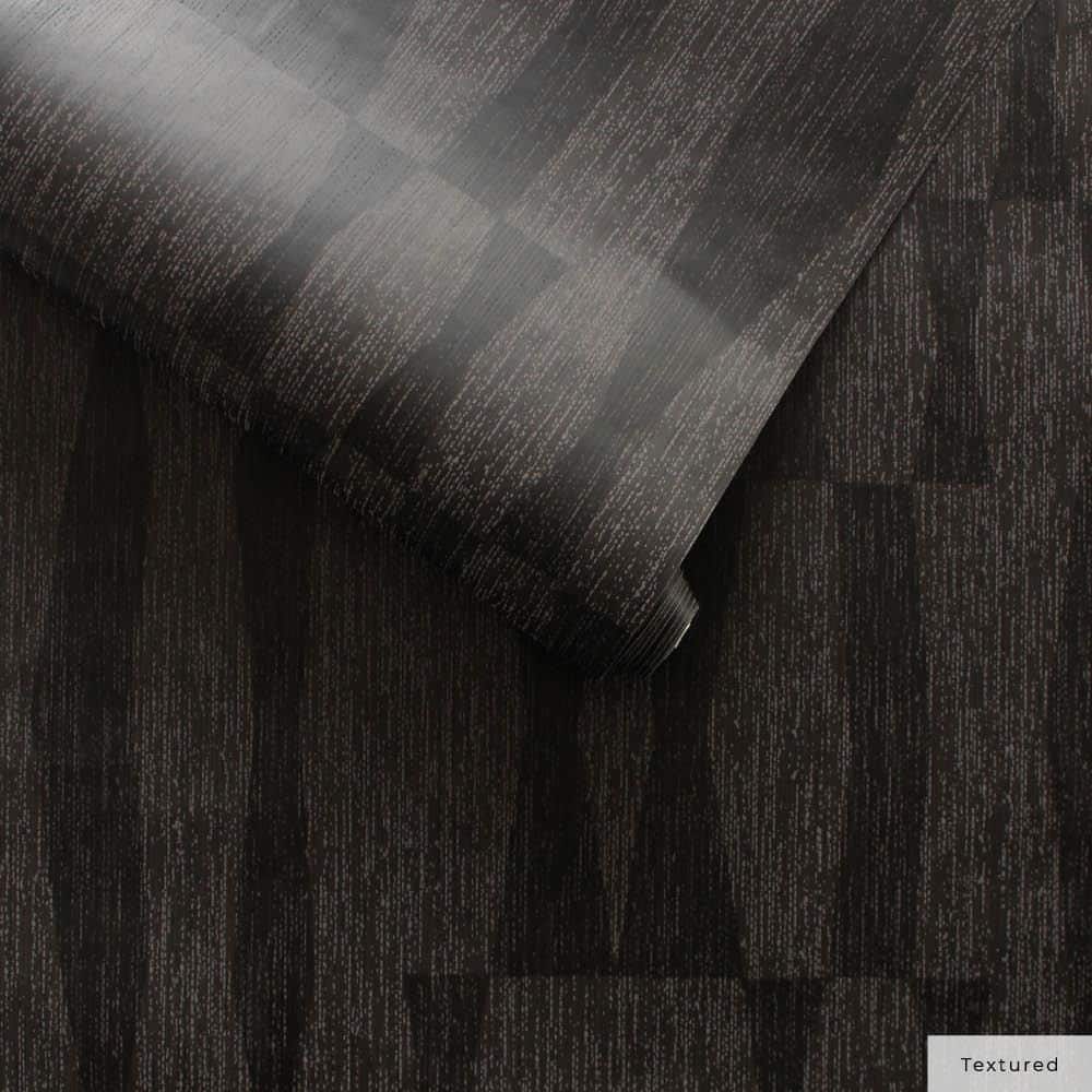 Carbon Textured Grasscloth Geo Peel and Stick Wallpaper