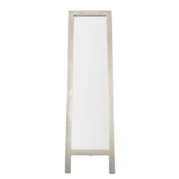 Head West 18 in. W x 64 in. H Brushed Nickel Full-Size Free-Standing Easel Dressing Mirror