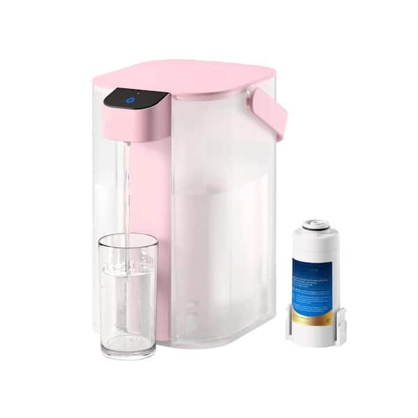 22 oz. Water Filter Pitcher, Remove 99.6 Percent of Lead and Over 45 Types of Impurities, Electric Countertop, Pink