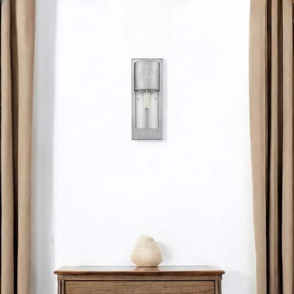 16 in. Clear Indoor Hardwired Sconce with No Bulbs Included