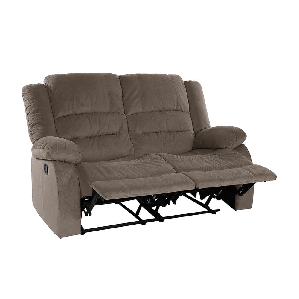 Jarita Chocolate Brown Microfiber Reclining Loveseat