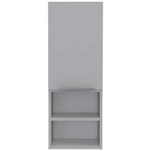 11.81 in. W x 32.08 in. H Rectangular White Recessed or Surface Mount Medicine Cabinet without Mirror with 3-Shelf