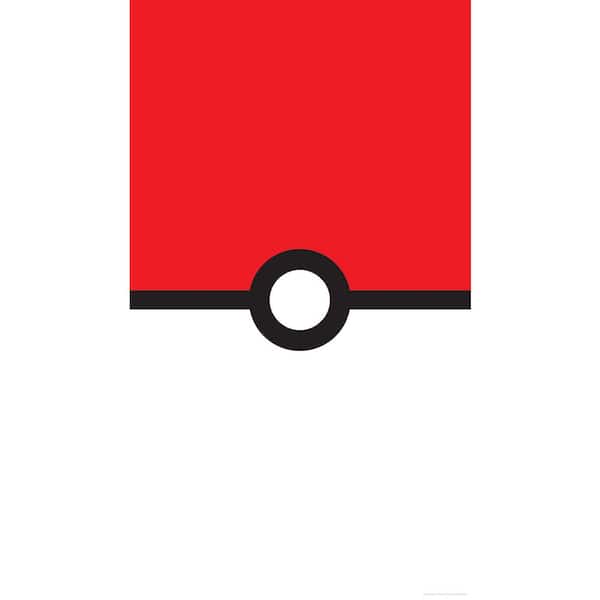 RoomMates 108-in by 61.5-in Pokémon Pokeball Red and White Peel and Stick Mural