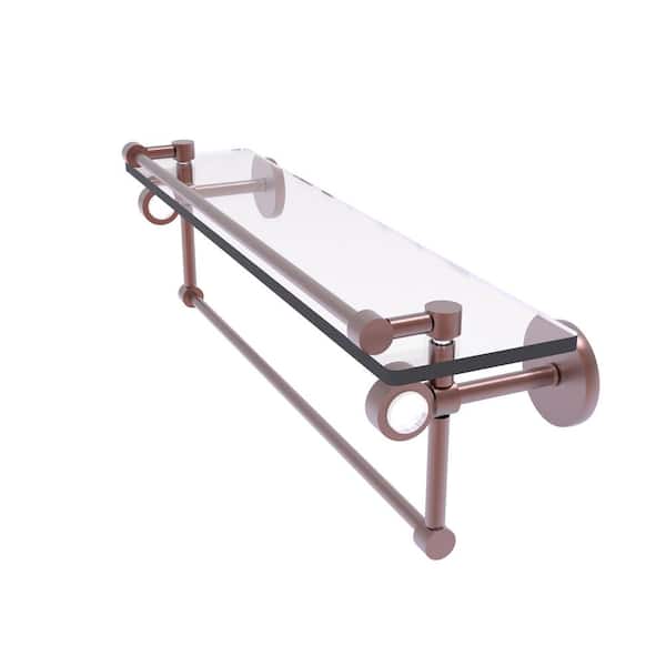 Allied Brass Clearview Antique Copper 2-Tier Brass Wall Mount Bathroom Shelf Allied Brass Clearview Antique Copper 2-Tier Brass Wall Mount Bathroom Shelf