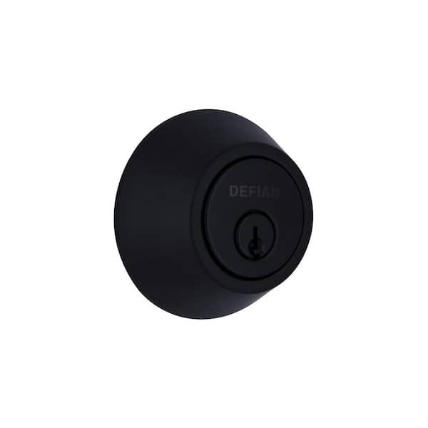 Defiant Matte Black Single Cylinder Deadbolt