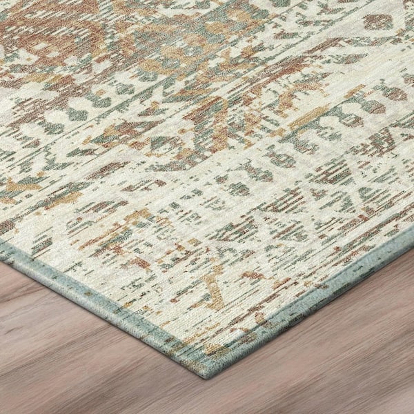 Chantille Machine Washable Indoor/Outdoor Abstract ACN3161 Cream 5 ft. x 7 ft. 6 in. Area Rug