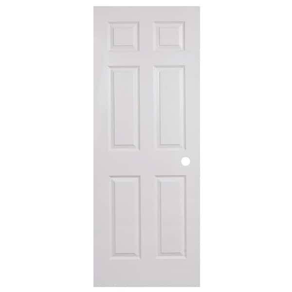 Steves & Sons 24 in. x 64 in. 6-Panel Textured Primed White Hollow