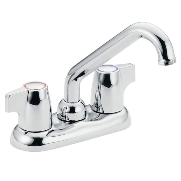 MOEN Chateau 4 in. Centerset 2-Handle Utility Faucet in Chrome