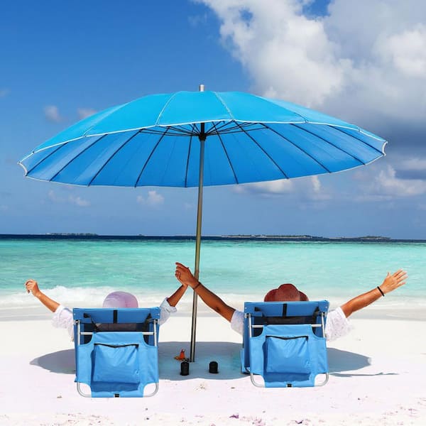 Karl home Patio Blue Lightweight Foldable Beach Mat Lounge Chair