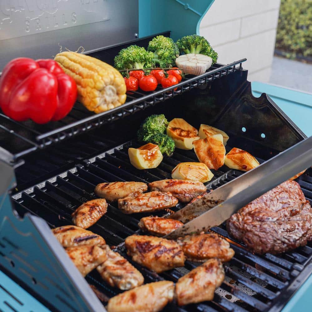 Mesa Jade Green 2-Burner Propane Gas Grill with LED Controls