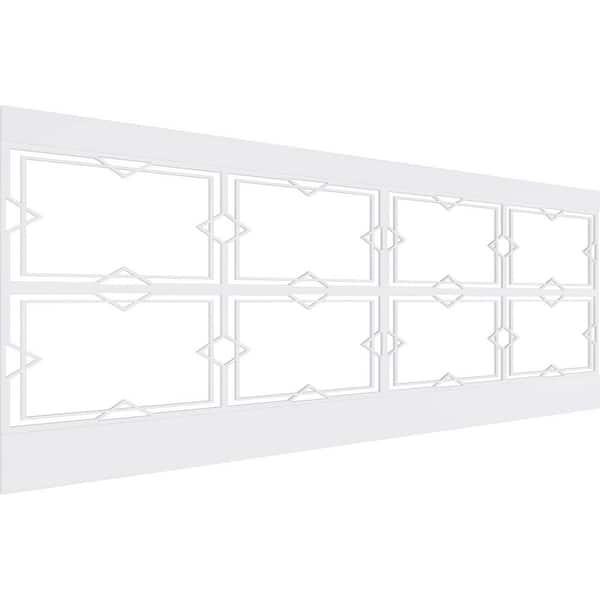 Ekena Millwork 32 in. H x 94-1/2 in. W 23.64 sq. ft. Fleming PVC Wainscot Paneling Kit