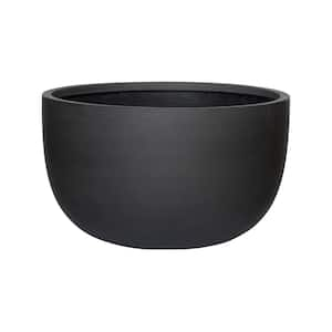 17.7 in. Long, Volcano Black Sunny Large Sandstone Indoor Outdoor Modern Thin Planter