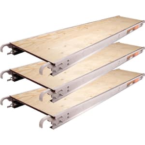 10 ft. x 19 in. Aluminum Platform with Plywood Deck  for Standard and Arched Scaffolding Frames (Pack of 3)
