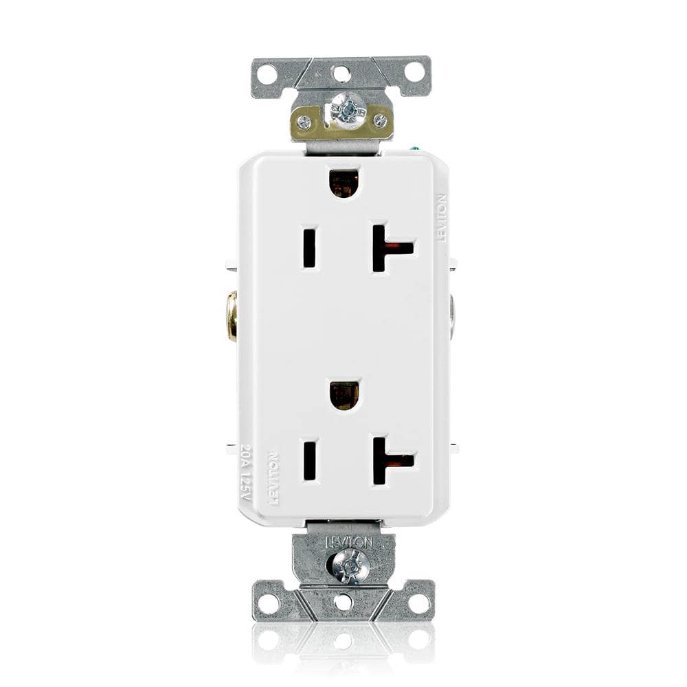 Leviton Decora Wall Jack with F-Type Coaxial Connector, White R82