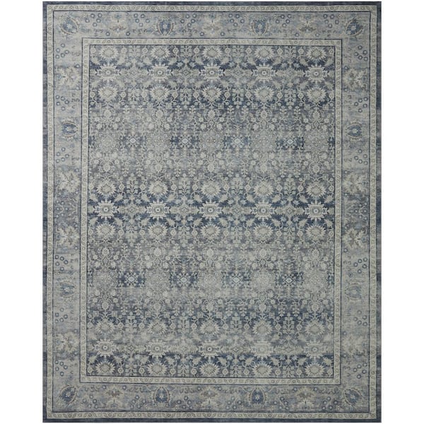Home Decorators Collection Leesa Charcoal/Grey 7 Ft. 6 In. x 9 Ft. 6 In. Oriental Printed Area Rug
