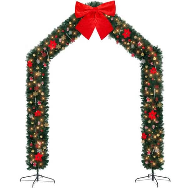 Christmas Artificial Tree Archway Decoration, Realistic PVC Holiday Tree Arch Frame for Outdoor Indoor Room Festival