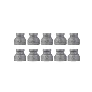 3/4 in. x 3/8 in. Black Iron Reducing Coupling (10-Pack)