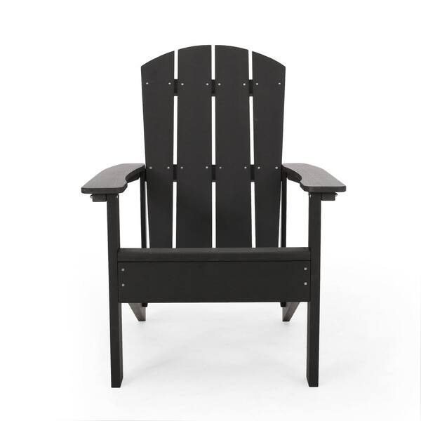TIRAMISUBEST Black Classic Outdoor Wood Adirondack Chair W1608XY70443